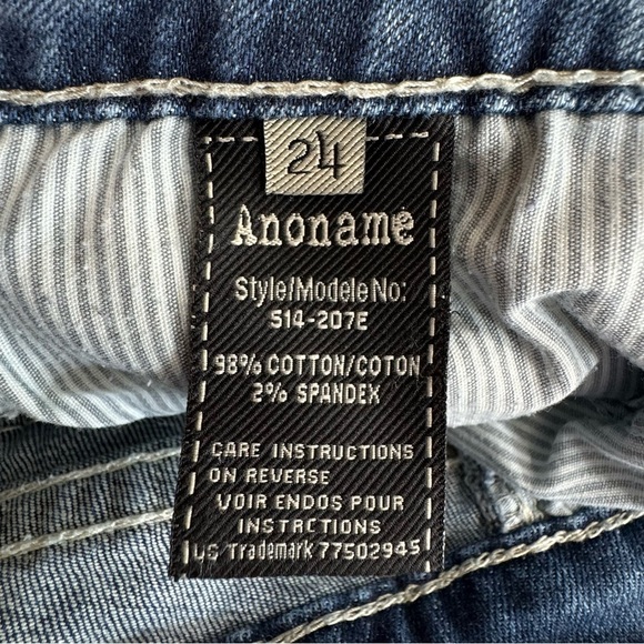 Anoname Heavy Stitch Rhinestone Bling Heidi Bermuda Shorts - Picture 7 of 8